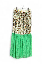 Green Lace Skirt Original Print Mix Green Lace Skirt Original Print Mix