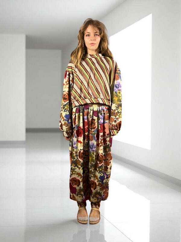 Bandana Patchwork Top in Blue and Floral Mix Bandana Patchwork Top in Blue and Floral Mix