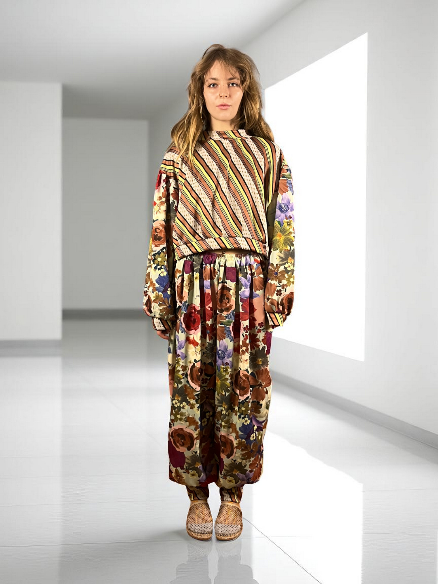 Bandana Patchwork Top in Blue and Floral Mix Bandana Patchwork Top in Blue and Floral Mix