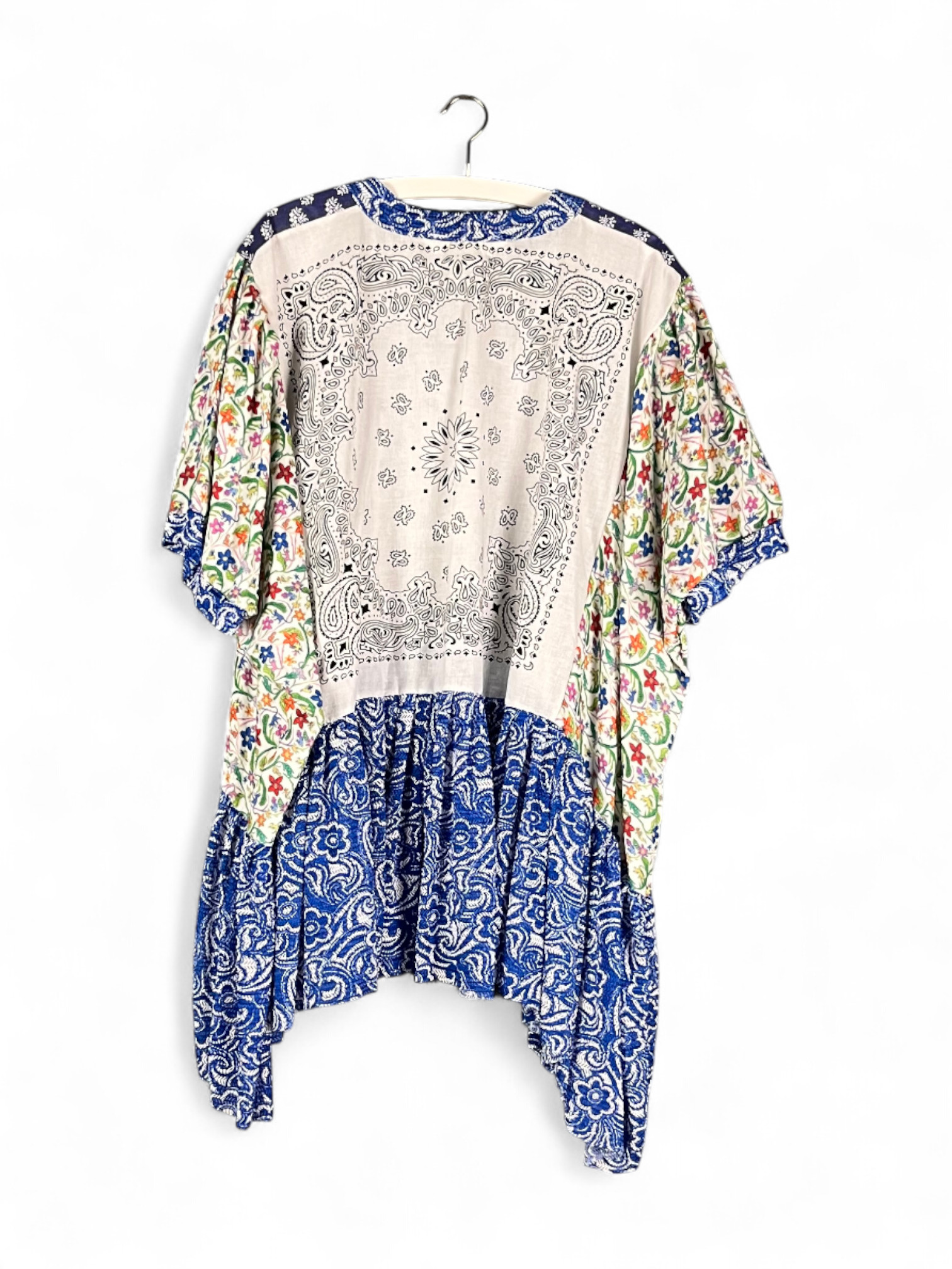 Bandana Patchwork Top in Blue and Floral Mix Bandana Patchwork Top in Blue and Floral Mix