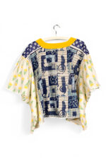 Floral Patchwork Orange Bloom Top Floral Patchwork Orange Bloom Top