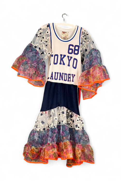 Tokyo Laundry Ruffle Dress Navy Cream Floral Tokyo Laundry Ruffle Dress Navy Cream Floral