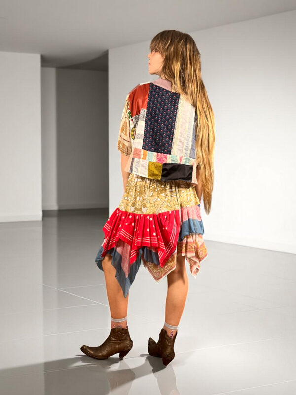 Bandana Patchwork Top in Blue and Floral Mix Bandana Patchwork Top in Blue and Floral Mix