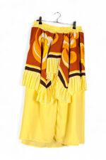 Yellow Orange Table Clothe Skirt With Ruffles Yellow Orange Table Clothe Skirt With Ruffles