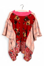 Floral Patchwork Orange Bloom Top Floral Patchwork Orange Bloom Top