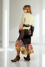 Floral Patchwork Dress Blue Bandana Front Floral Patchwork Dress Blue Bandana Front