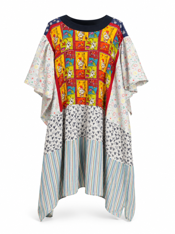 Comic Heart Patchwork Dress Comic Heart Patchwork Dress