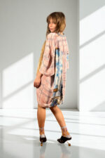 Asymmetric Printed Dress in Soft Pink Mosaic Asymmetric Printed Dress in Soft Pink Mosaic