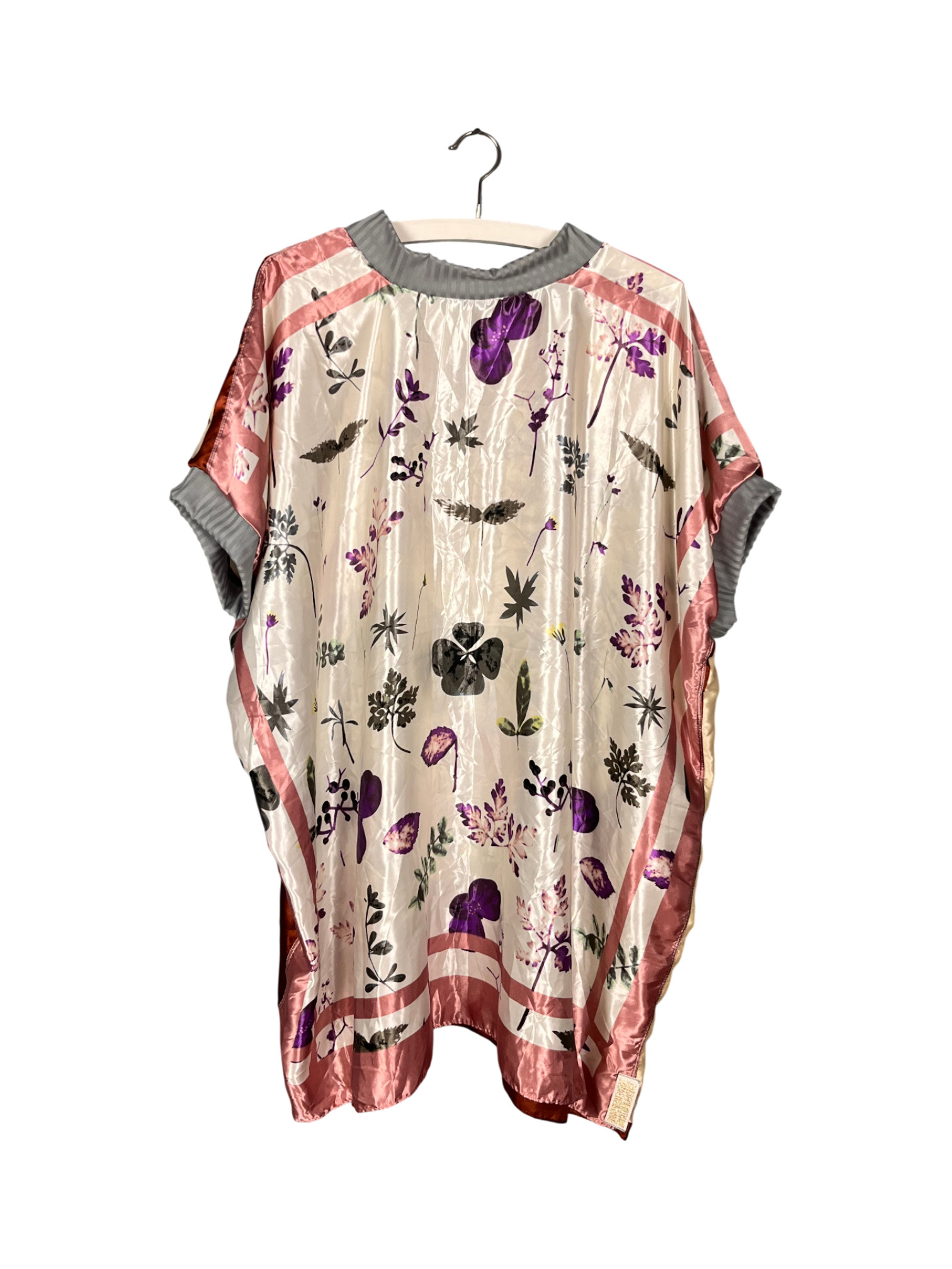 Vintage Scarf Tunic Brown Floral Cream Vintage Scarf Tunic Brown Floral Cream