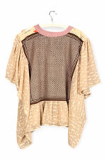 Floral Patchwork Orange Bloom Top