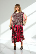 Lips Print Maxi Skirt Red Pink Lips Print Maxi Skirt Red Pink