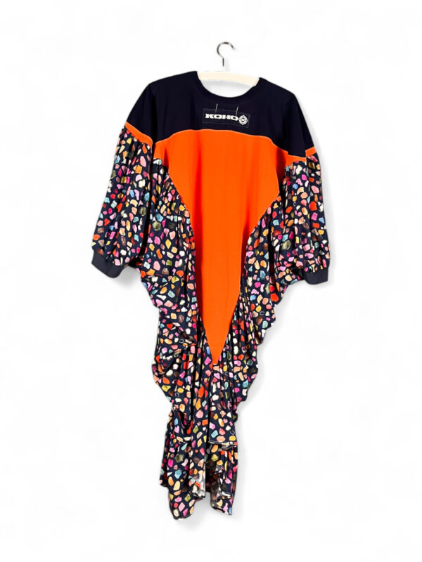 Upcycled Islanders Sports Dress Orange Navy Upcycled Islanders Sports Dress Orange Navy