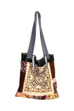 Upcycled Tote Bag Folk Diamond Embroidery Upcycled Tote Bag Folk Diamond Embroidery