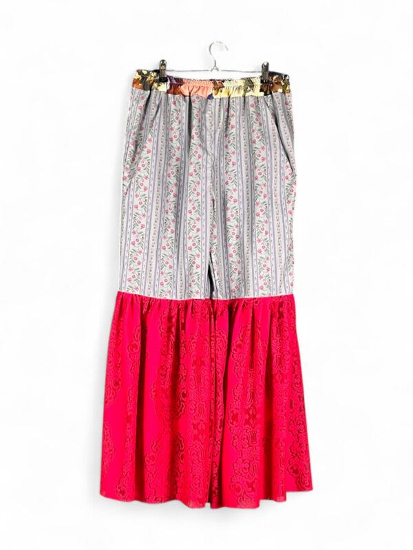 Floral Stripe Pants Pink Red Floral Stripe Pants Pink Red