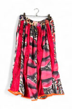Lips Print Maxi Skirt Red Pink Lips Print Maxi Skirt Red Pink