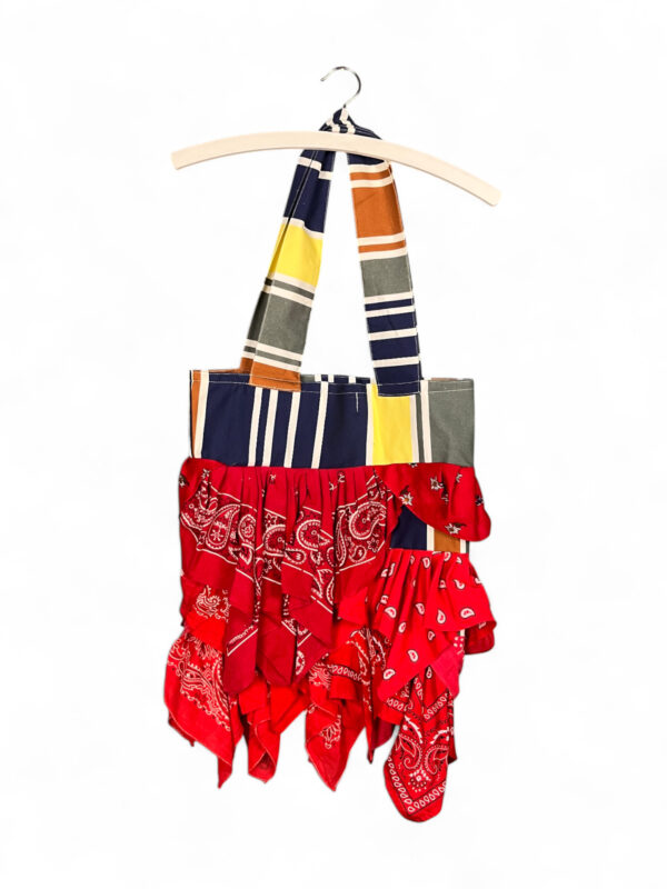 Red Bandana Ruffle Tote Bag Red Bandana Ruffle Tote Bag