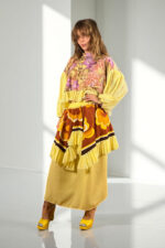 Floral Patchwork Dress Blue Bandana Front Floral Patchwork Dress Blue Bandana Front