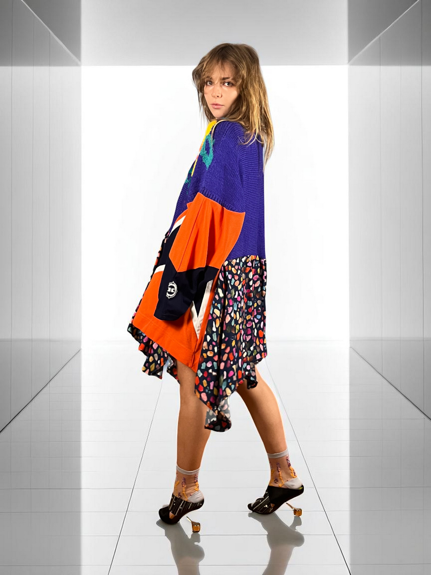 Bandana Patchwork Top in Blue and Floral Mix Bandana Patchwork Top in Blue and Floral Mix