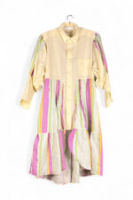 Striped Cat Garden Shirt Dress