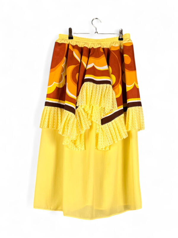 Yellow Orange Table Clothe Skirt With Ruffles Yellow Orange Table Clothe Skirt With Ruffles