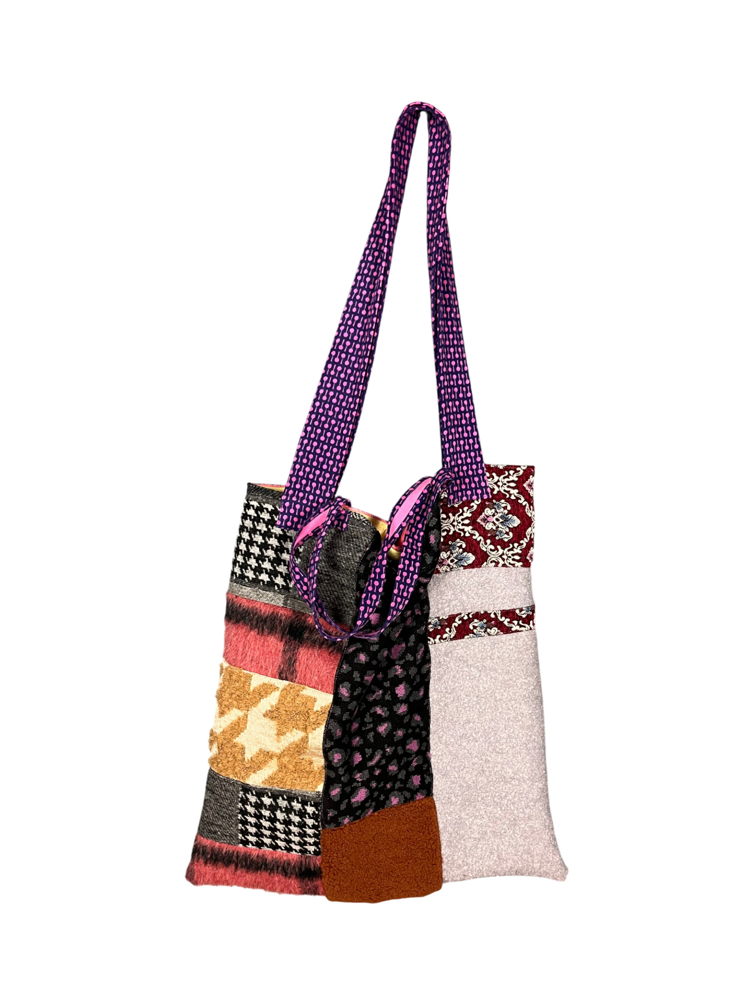 Folk Story Patchwork Tote Pink Folk Story Patchwork Tote Pink