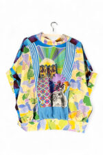 Graphic Forest Animal Top Blue Multicolor Graphic Forest Animal Top Blue Multicolor