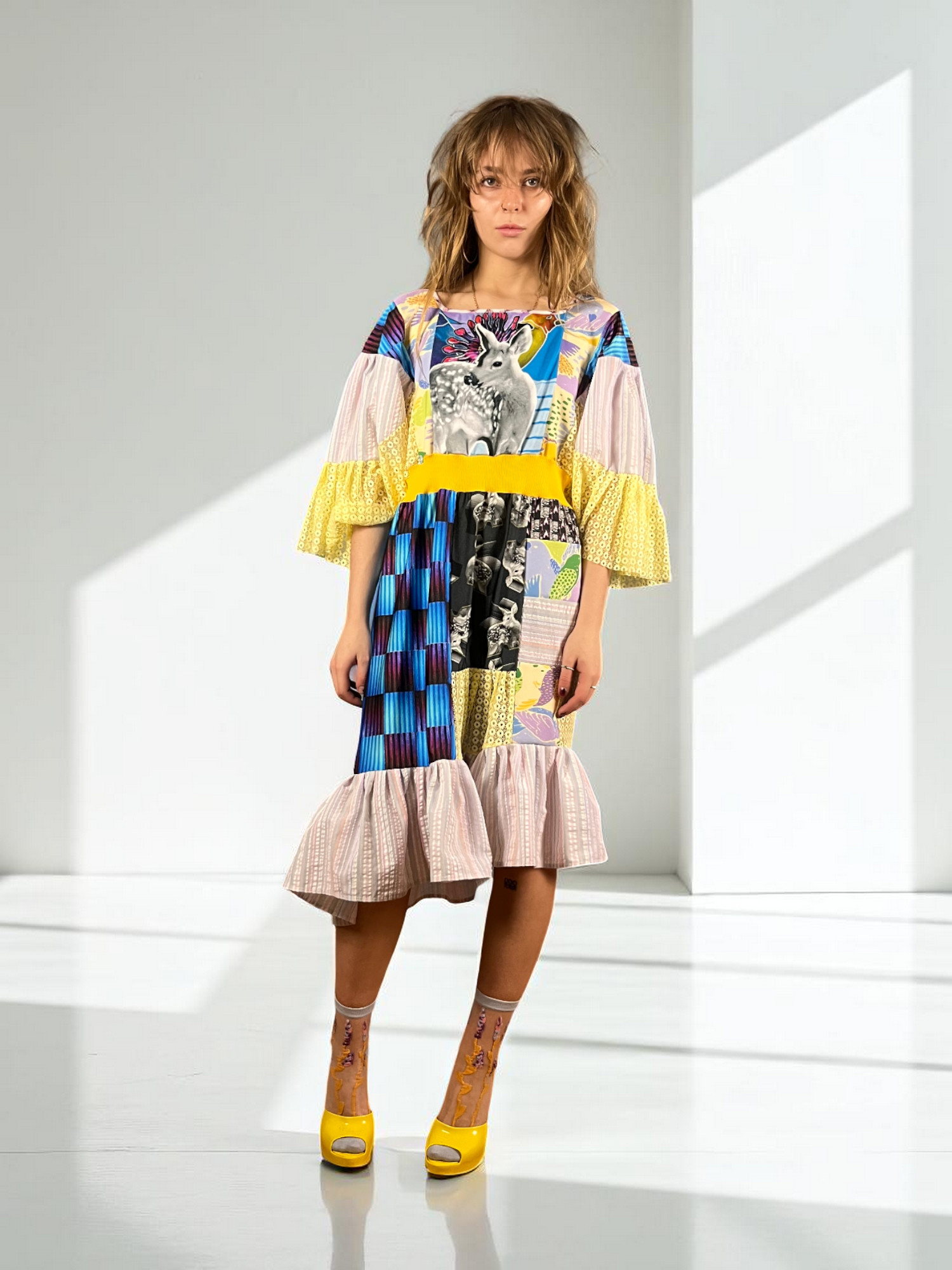 Creative Patchwork Deer Dress Creative Patchwork Deer Dress