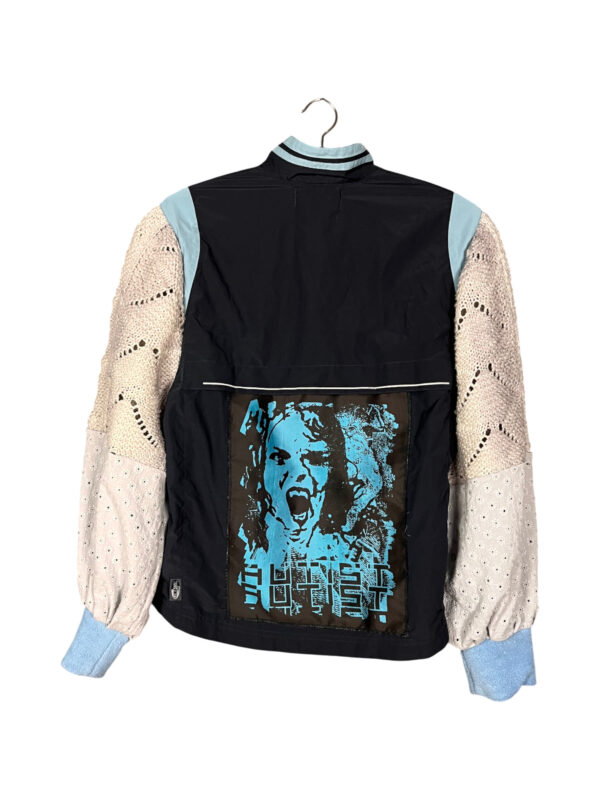 Upcycled Adidas Jacket With Knit Sleeves Upcycled Adidas Jacket With Knit Sleeves