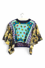 Floral Patchwork Orange Bloom Top Floral Patchwork Orange Bloom Top