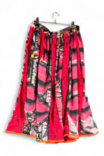 Lips Print Maxi Skirt Red Pink Lips Print Maxi Skirt Red Pink