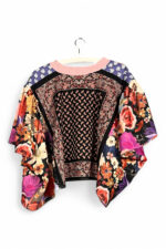 Floral Patchwork Orange Bloom Top Floral Patchwork Orange Bloom Top
