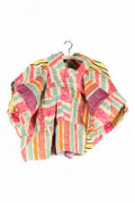 Striped Patchwork Top Pink Mint Yellow Striped Patchwork Top Pink Mint Yellow