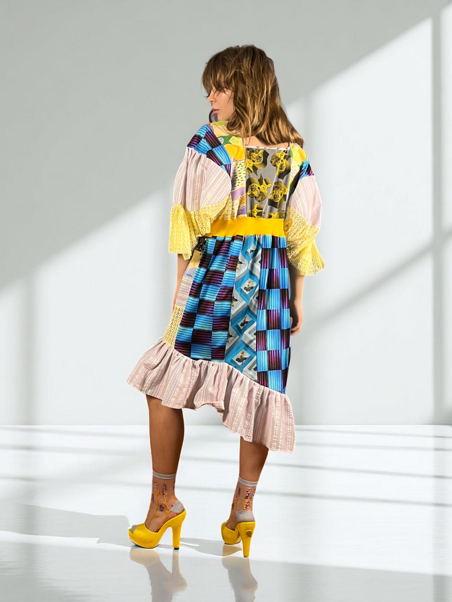 Creative Patchwork Deer Dress Creative Patchwork Deer Dress