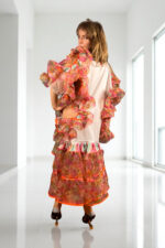 Floral Patchwork Dress Blue Bandana Front Floral Patchwork Dress Blue Bandana Front