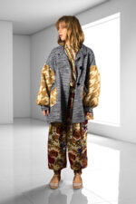 Bandana Patchwork Top in Blue and Floral Mix