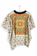 Floral Patchwork Orange Bloom Top Floral Patchwork Orange Bloom Top