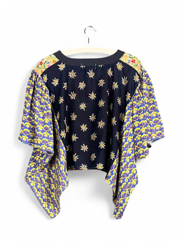 Floral Patchwork Orange Bloom Top Floral Patchwork Orange Bloom Top