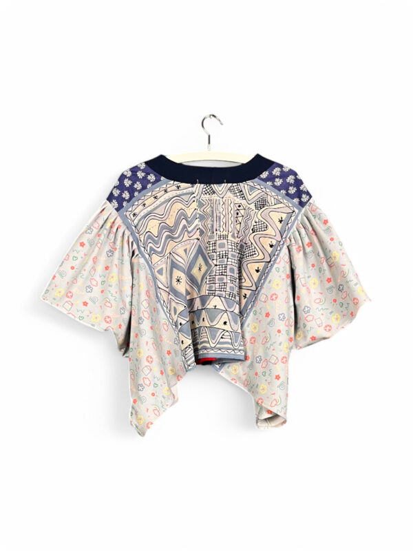 Floral Patchwork Orange Bloom Top Floral Patchwork Orange Bloom Top