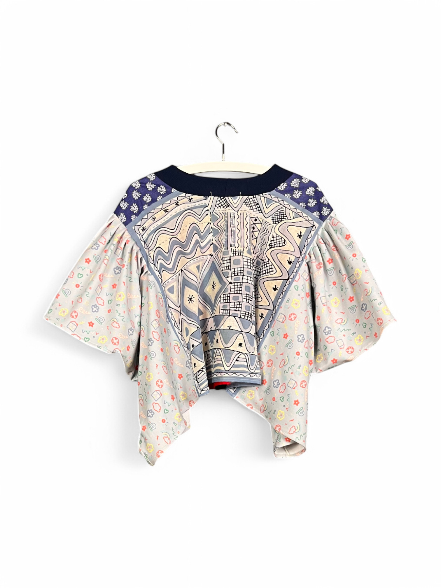 Floral Patchwork Orange Bloom Top Floral Patchwork Orange Bloom Top