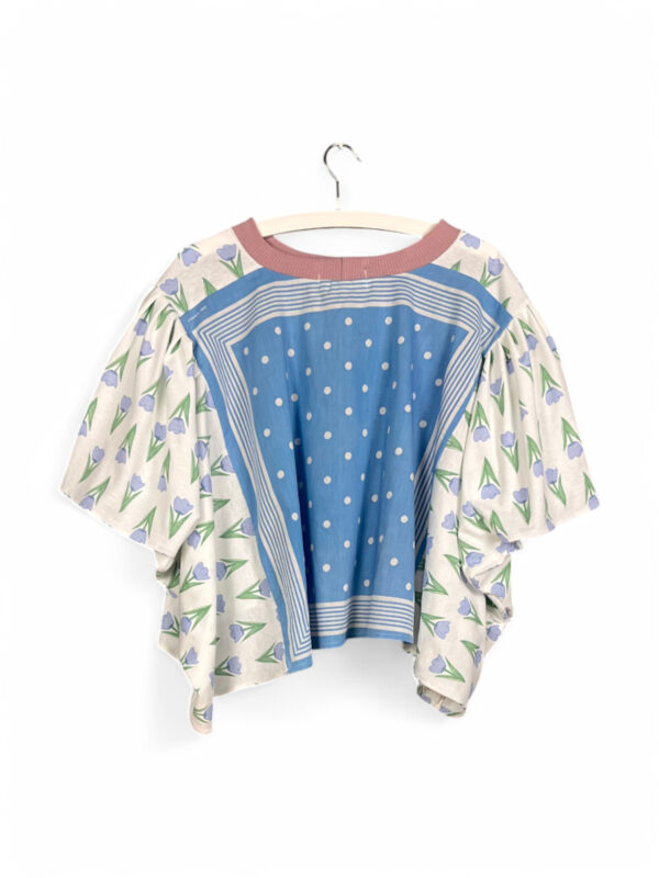 Floral Patchwork Orange Bloom Top