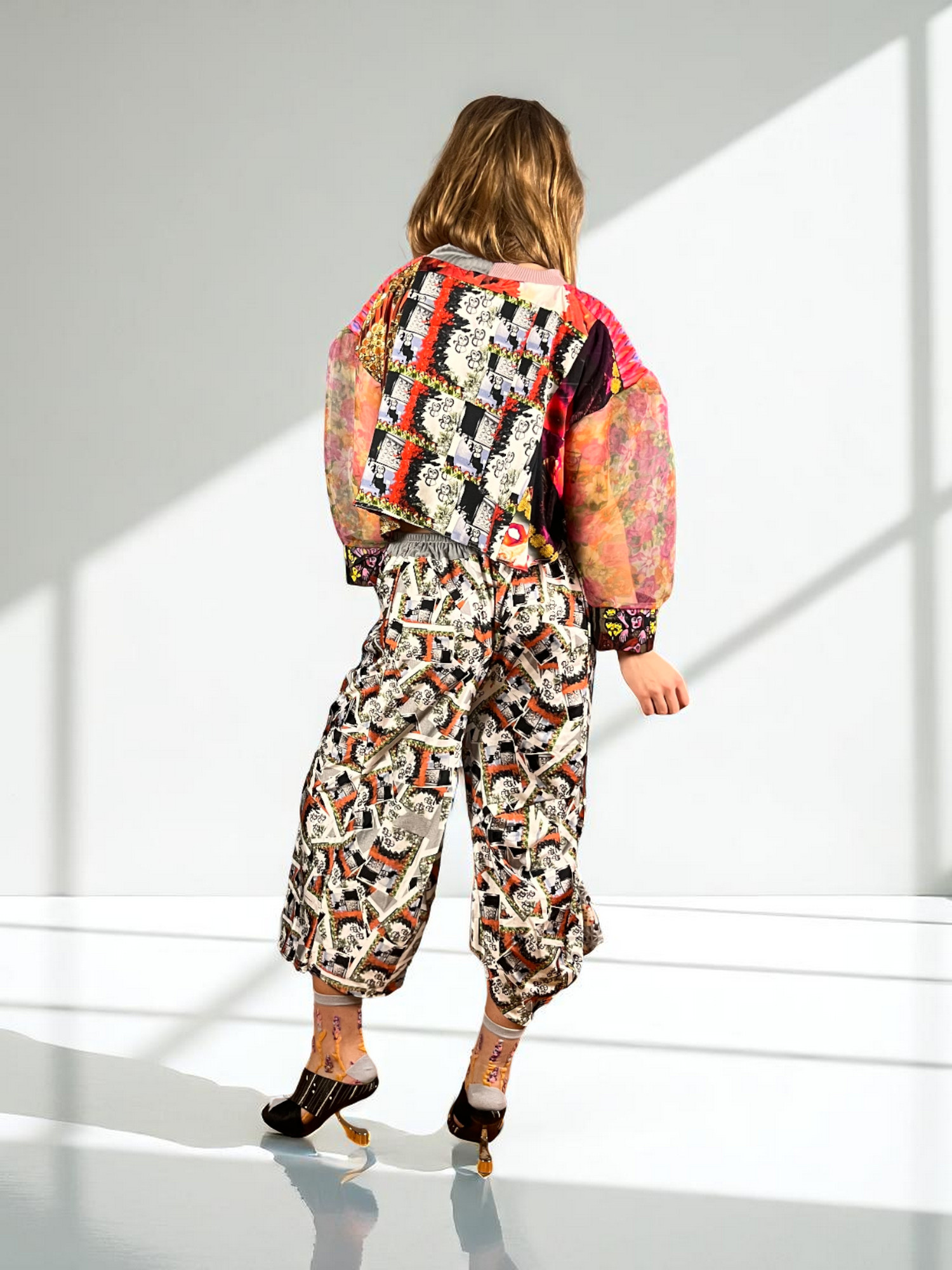 Graphic Collage Pants Multicolor Graphic Collage Pants Multicolor