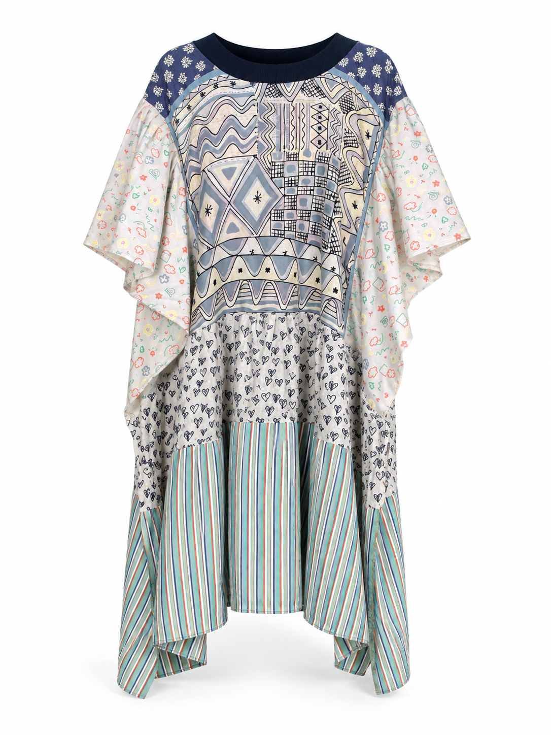 Comic Heart Patchwork Dress Comic Heart Patchwork Dress