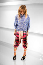 Blue Floral Top with Sunset Back Print Blue Floral Top with Sunset Back Print