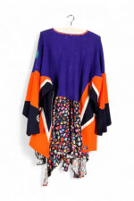 Upcycled Floral Sports Dress Purple Orange Upcycled Floral Sports Dress Purple Orange