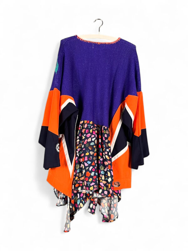 Upcycled Floral Sports Dress Purple Orange Upcycled Floral Sports Dress Purple Orange