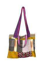 Upcycled Patchwork Tote Bag Multicolor Upcycled Patchwork Tote Bag Multicolor