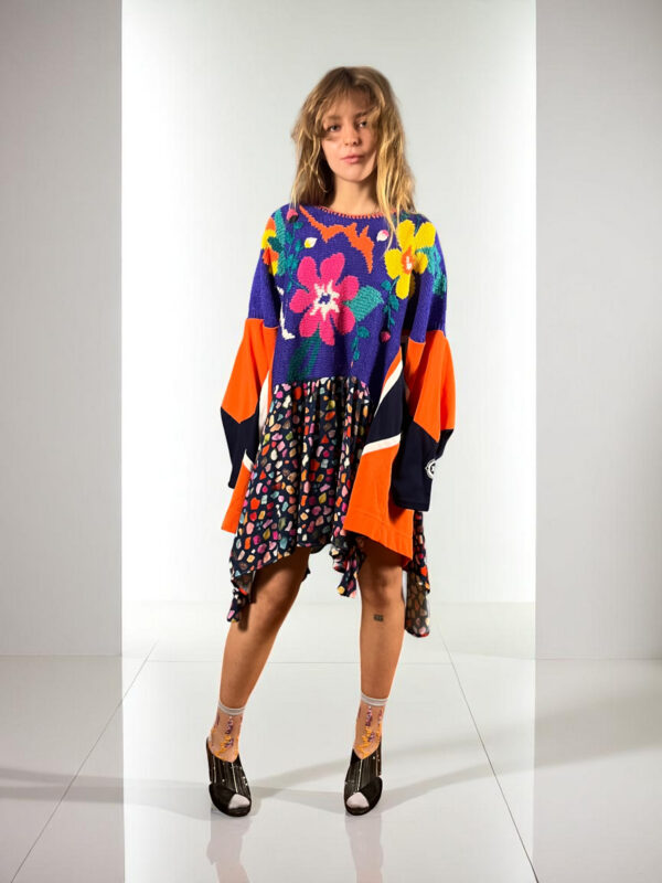 Bandana Patchwork Top in Blue and Floral Mix Bandana Patchwork Top in Blue and Floral Mix