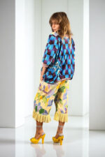 Bandana Patchwork Top in Blue and Floral Mix