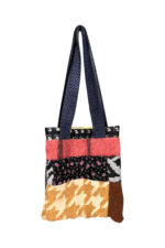 Upcycled Fabric Tote Bag Orange Graphic Mix Upcycled Fabric Tote Bag Orange Graphic Mix