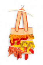 Scarf Tote Bag Orange Yellow Red Ruffled Scarf Tote Bag Orange Yellow Red Ruffled